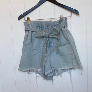 VERVET high Waist Belted Jean Shorts! Small
